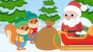 Famille d'Écureuil - Sac Cadeau Du Père Noël Animé 2020 en Français