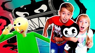 БЕНДИ против БАЛДИ анимация - Мы играем Bendy RUN