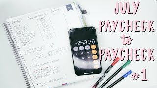 Budget With Me: Paycheck to Paycheck - July #1 | E.Michelle