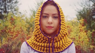 Шарф-снуд-труба крючком для начинающих. Scarf-Snood-pipe crochet for beginners.