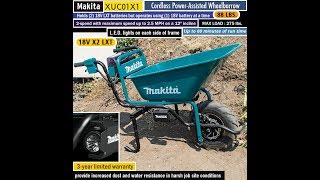 Аккумуляторная тележка Makita XUC01X1 18V X2 LXT Cordless Power‑Assisted Wheelbarrow
