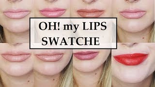 TEST NA ŻYWO POMADEK EVELINE COSMETICS OH! MY LIPS │SWATCHE │Semika