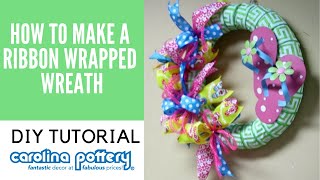 Summer Ribbon Wreath  - Carolina Pottery DIY Tutorial