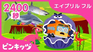 うそ？ほんとう？エイプリルフール | 子どもの動画 | サメのかぞくvsサメバス | 童謡 | ピンキッツ