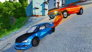 BeamNG Drive - INSANE DOWNHILL DRAG RACING!