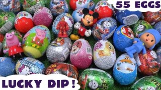 Giant 55 Surprise Egg Peppa Pig Play Doh Cars Thomas and Friends Huevos Sorpresa Toys Avengers