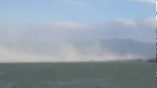 Poluare de la Moldova Nouă văzută din localitatea Vinci - Golubac - Serbia