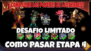 Desafío Limitado : Etapa 4 ¿COMO USAR LOS PODERES ? - Maestro Cocinero - Lords Mobile Español
