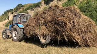 Трактор Беларус Возил Сено и Упал #Прицеп с Сеной | Авария мтз 2019