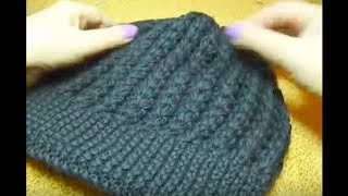Шапка вязанная спицами женская/ Damen Mütze Stricken