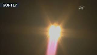 RAW: Soyuz spacecraft blasts off from Baikonur carrying Intl Space Station expedition 55-56
