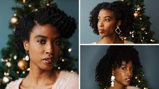 Easy Natural Hairstyles For The Holidays 2019 | Type 4 Hair | Beginner Friendly