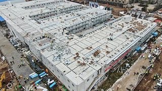 Proceso de construcción de hospital provisional en Wuhan丨CCTV Español