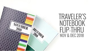 Traveler's Notebook Flip Through | November & December 2018