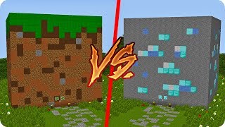 CASA DE BLOQUE DE TIERRA VS CASA DE DIAMANTE EN MINECRAFT