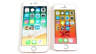 iPhone 7 vs iPhone SE iOS 11.1 Beta 2 Review!