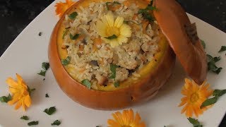 Фаршированная тыква "Дары осени"    Oдно из лучших и вкусных осенних блюд