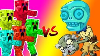 ЗОМБИ ПРОТИВ РАСТЕНИЙ в МАИНКРАФТ мультик игра   Plants vs Zombies Mod Minecraft - Спуди!