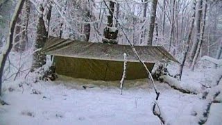 Survival Camping during a Blizzard Part 1