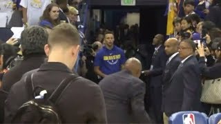 Stephen Curry hits pregame shot from the tunnel before Warriors' opener | ESPN