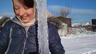 ЗИМНЯЯ ТЕПЛИЦА t -15-20!!!СНЕГ С  КРЫШИ))))