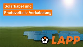 Solarkabel und Photovoltaik-Verkabelungen von Lapp Kabel