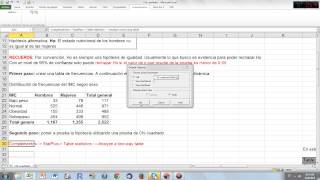Chi cuadrado con Excel