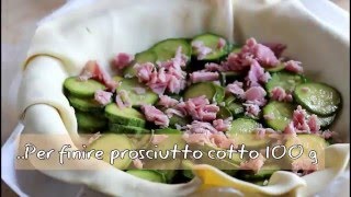 Torta salata di zucchine e prosciutto cotto