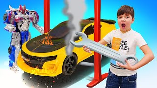 Ремонтируем Бамблби! Мастерская для машинок - Игры для мальчиков