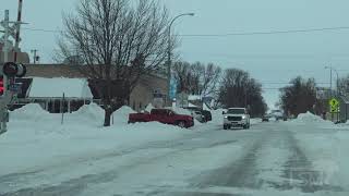 12-30-2019 Cass County, ND - I-94 open - Tall Drifts Underpass - Tall Drift Swallowing School