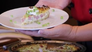 Quiche With Hash Browns, Eggs, Diced Ham & Swiss Cheese : Cheese Dishes & More