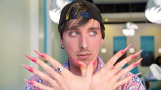 Guys Wear Acrylic Nails For The First Time