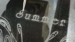 CNC Gravuren Photos Bilder Schriften Granit Glas / Highspeed glass granite engraving engraver