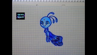 Как нарисовать КВАМИ ПАВЛИН из Леди Баг/171/How to draw IN PEACOCK