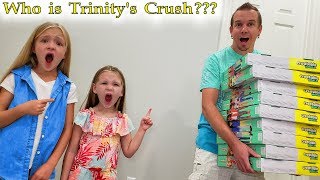 Trinity's Crush Reveal! Dad Hides Creatable World Toy Scavenger Hunt In Our House!