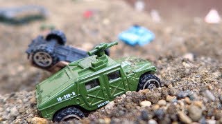 Invasion of US Military Base Camp Tank Helicopter Jet Planes | Toy Unboxing and Play