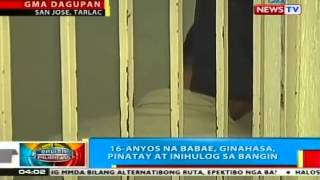16-anyos na babae sa Sn. Jose, Tarlac, ginahasa, pinatay at inihulog sa bangin