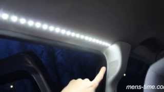 Светодиодное освещение в машине, Светодиодные ленты в салон VW Sharan.