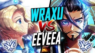 AIMBOT HANZO WRAXU VS EEVEEA PRO MERCY [ OVERWATCH S5 TOP 500 ]