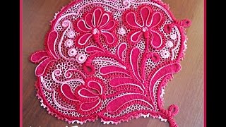 Ирландское кружево - Мастер-класс "Ирисы" - часть 1. Irish lace crochet.