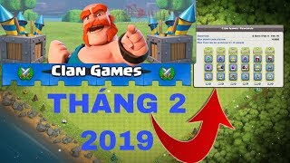 [NEWS] BÍ MẬT PHẦN THƯỞNG TRÒ CHƠI HỘI THÁNG 2-2019 CLASH OF CLANS| GAME PLAY COC 11-17 FEB 2019