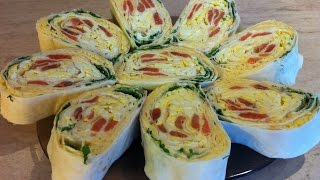 Рулет из лаваша с красной рыбой. Мамулины рецепты.