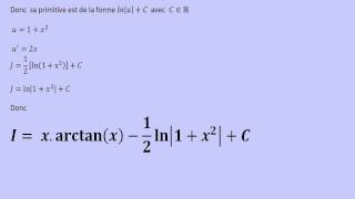 Integration de Arctan(x)