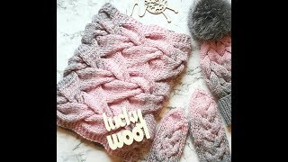 Красивейший, зимний снуд с градиентом. Scaf, knitting.