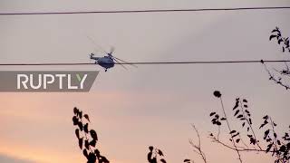 Georgia: Footage of helicopter flying over Rustavi prison with Saakashvili thought to be on board