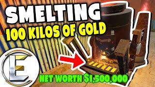 Smelting 100 Kilos Of Gold! - Gmod DarkRP Life (Net Worth Over $1,500,000 Mining And Refining Ores)
