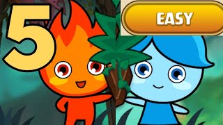LuckyBoy And PrettyGirl 2 Level 5 Easy Android Walkthrough Forest Temple Maze Fireboy & Watergirl