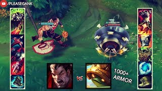 DARIUS  vs RAMMUS 1000 ARMOR FULL BUILD FIGHT! & 18 LEVEL | 1V1