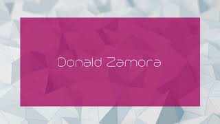 Donald Zamora - appearance
