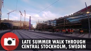 A summer walk through central Stockholm, Sweden - 4K